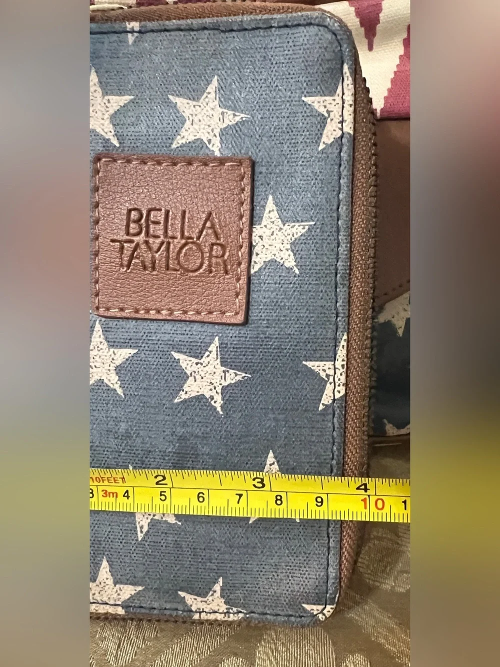 Bella Taylor Star & Chevron Tote Set in Blue, Red, White 3pc. Set NEW - Picture 12 of 12